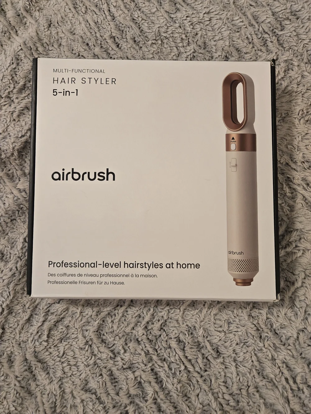 Airbrush 5-in-1 Women’s Hair Styler — Rose Gold and White